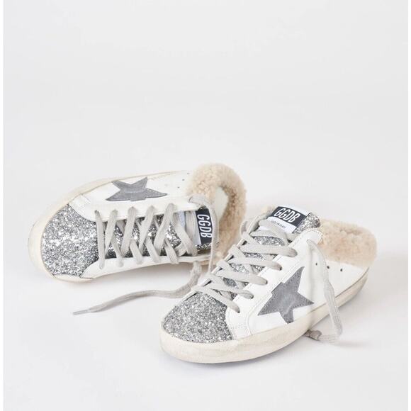 Golden Goose SUPERSTAR Sabot Hi Pure V Stardan Ball Fur Dad Mule Sneaker 39 / 40 - Picture 1 of 12
